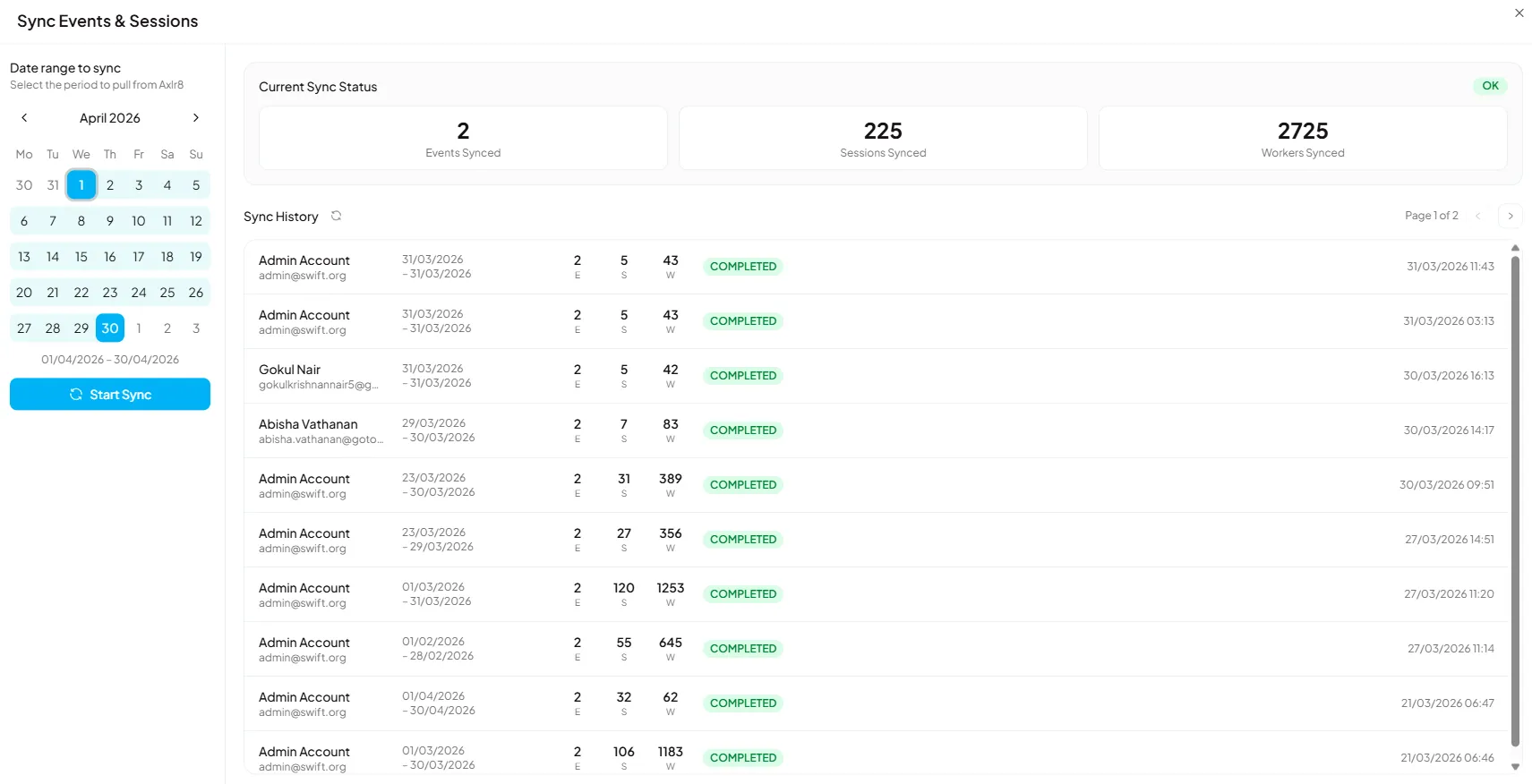 AXLR8 Data Sync