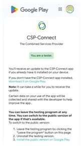 Confirmed tester on Google Play