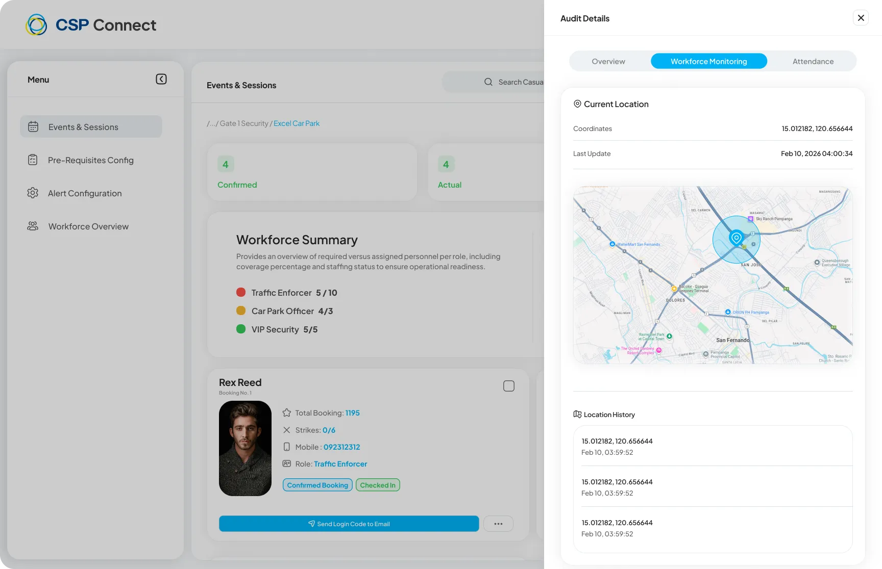 Worker Audit Details - Workforce Monitoring