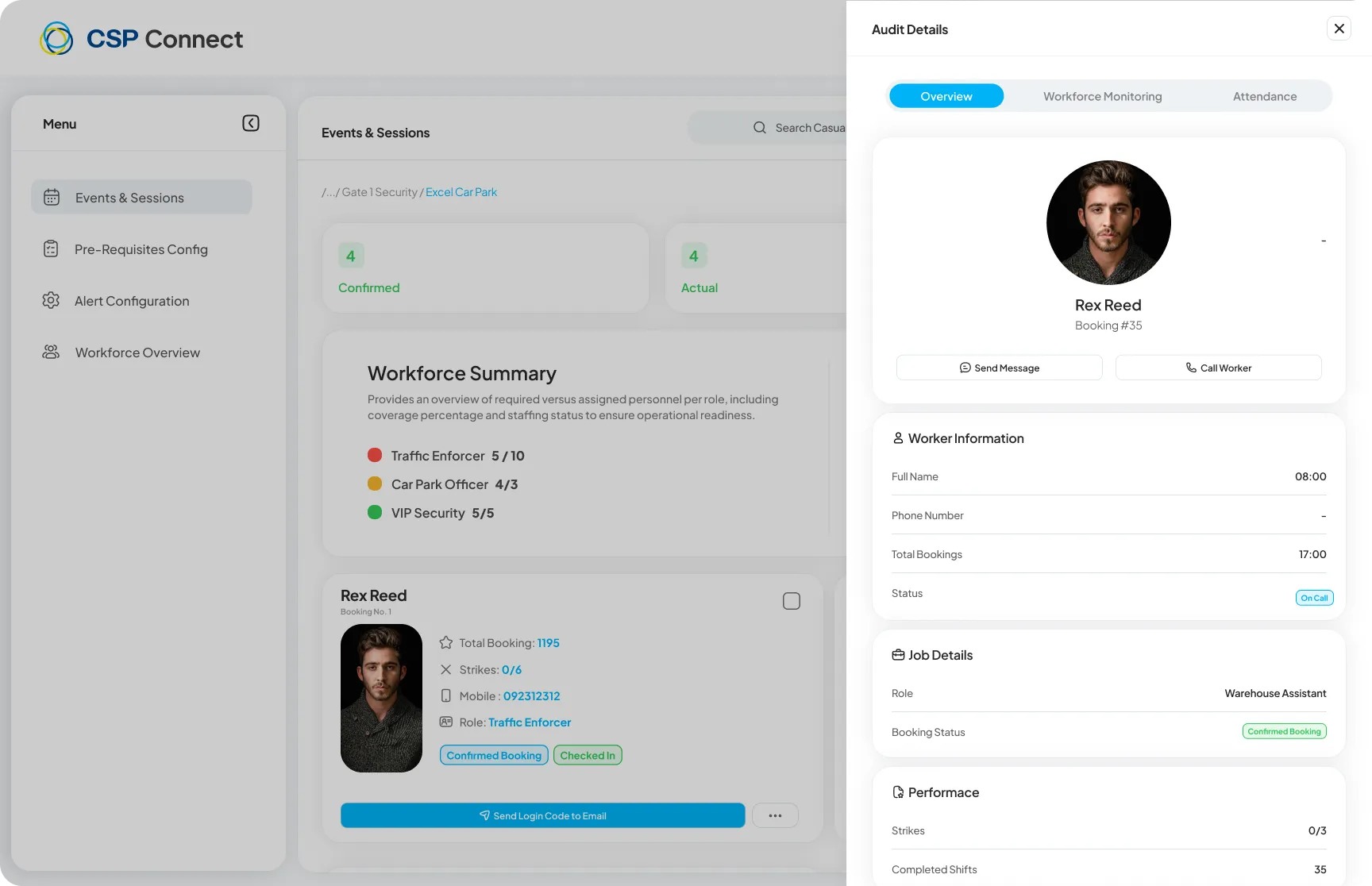Worker Audit Details - Overview