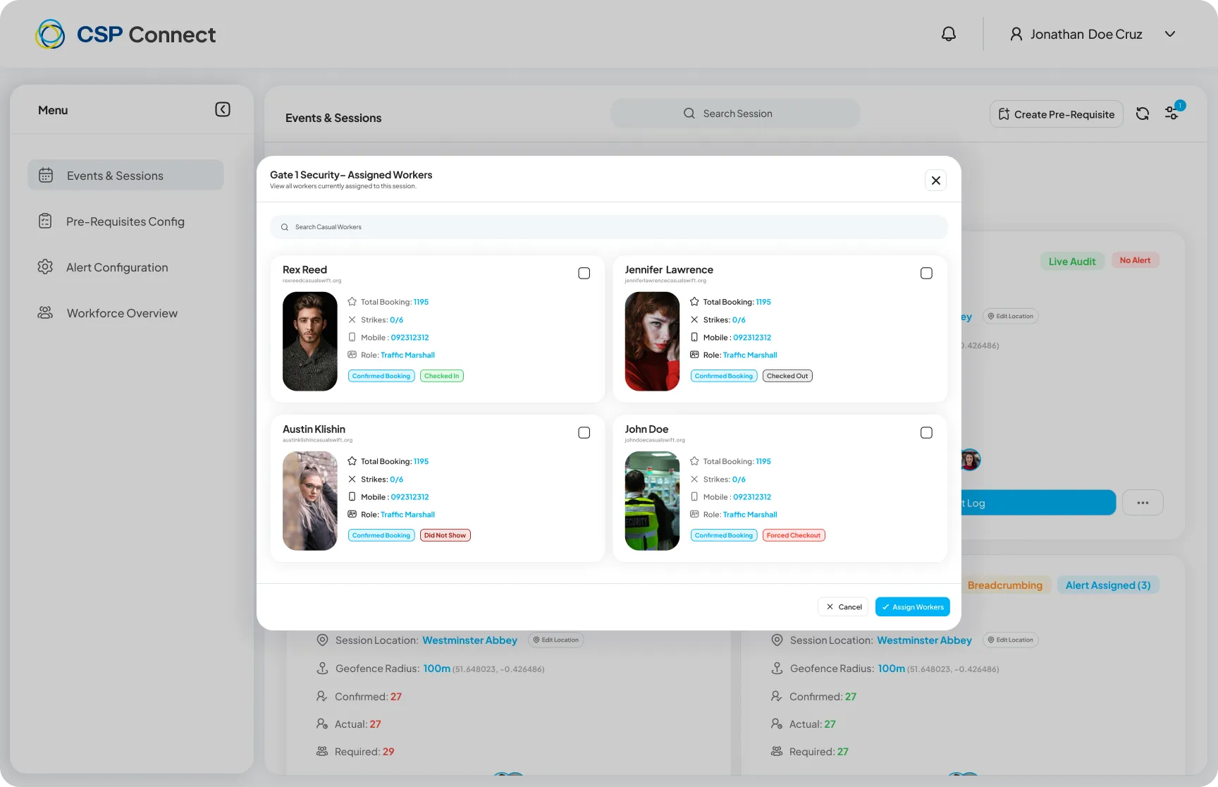View Assigned Workers